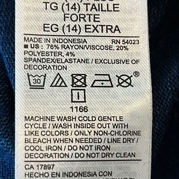 🌴 Blue/Cream Old Navy "Heart and Soul" Baseball Long-Sleeve Tee XL/12-14+ - Picture 7 of 10